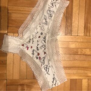 La SENZA White and Pink Lace Panty nwot​​